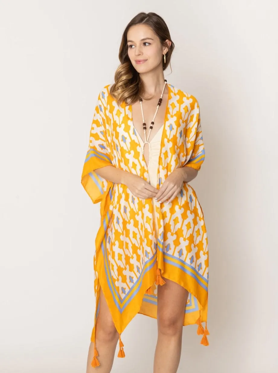 Tile Print Kimono sold by Charming Charlie