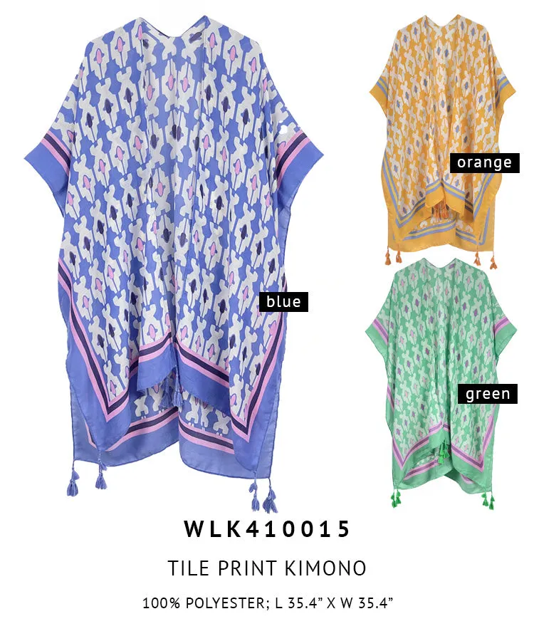 Tile Print Kimono sold by Charming Charlie product image thumbnail 3