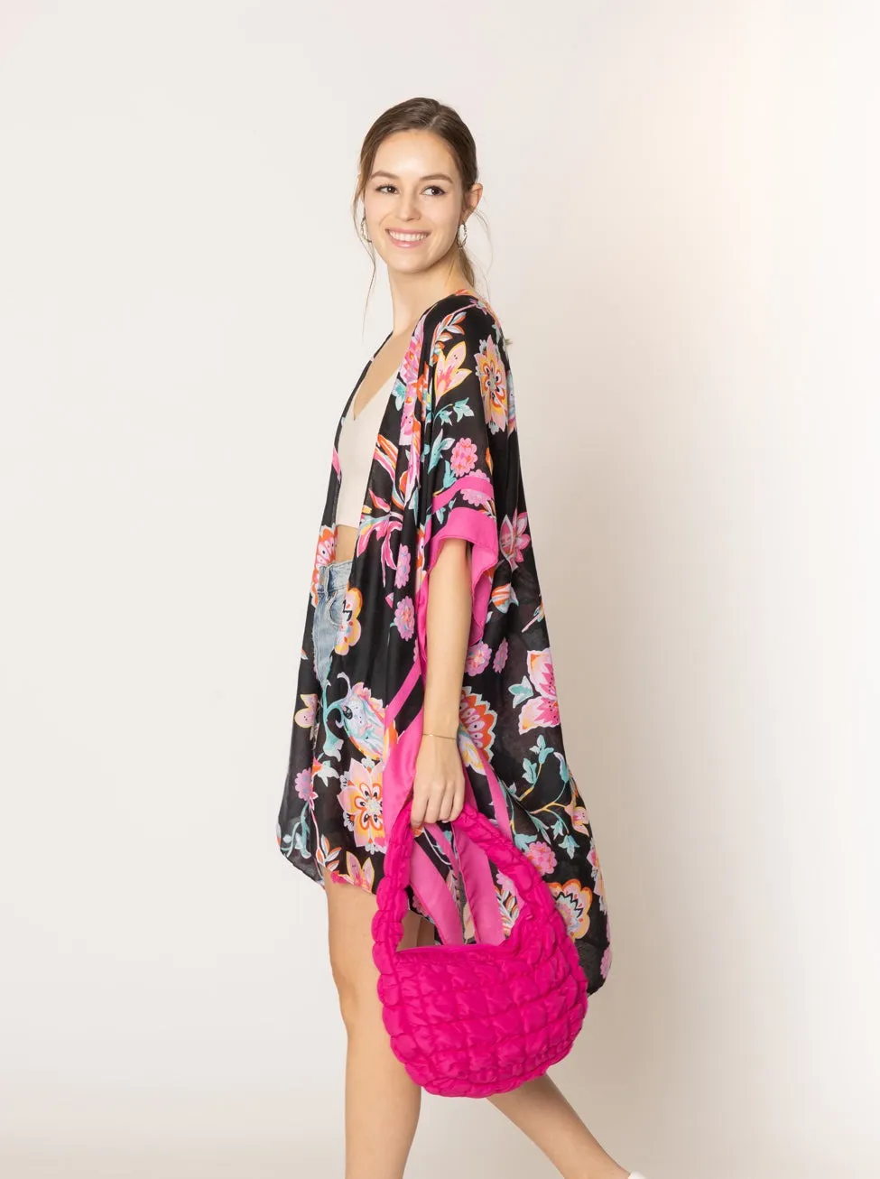 Floral Print Kimono sold by Charming Charlie product image thumbnail 4