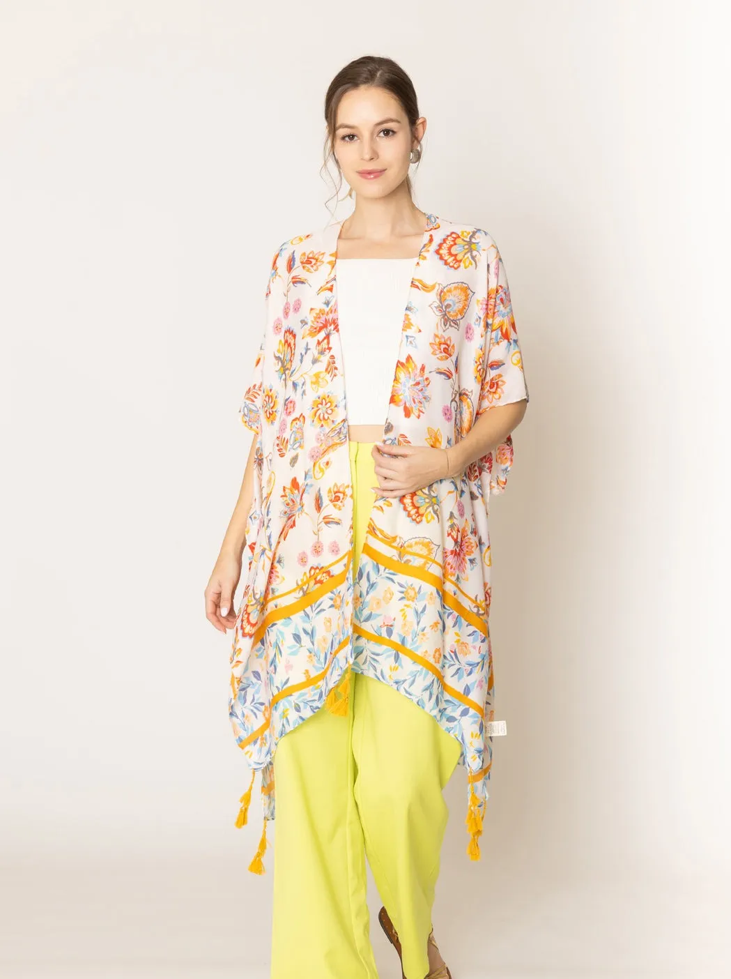 Floral Print Kimono sold by Charming Charlie product image thumbnail 2
