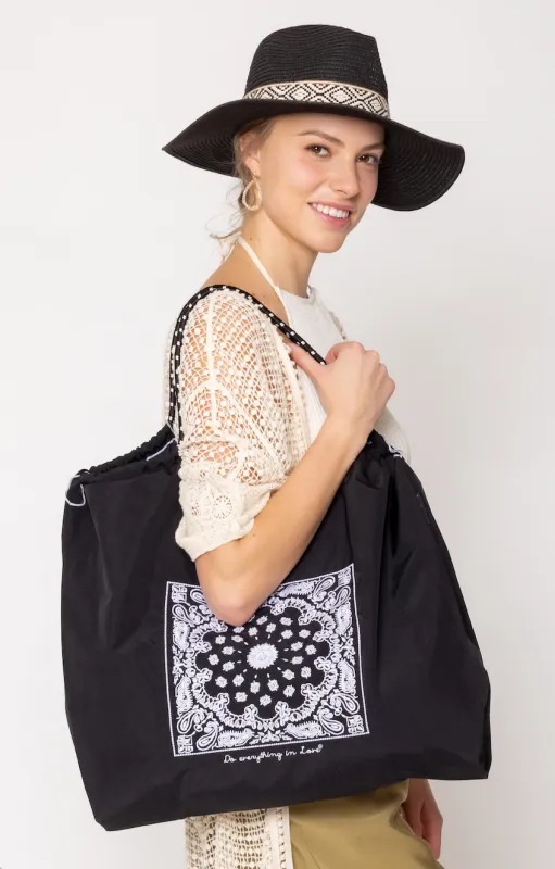 Paisley Pattern Rope Bag sold by Charming Charlie