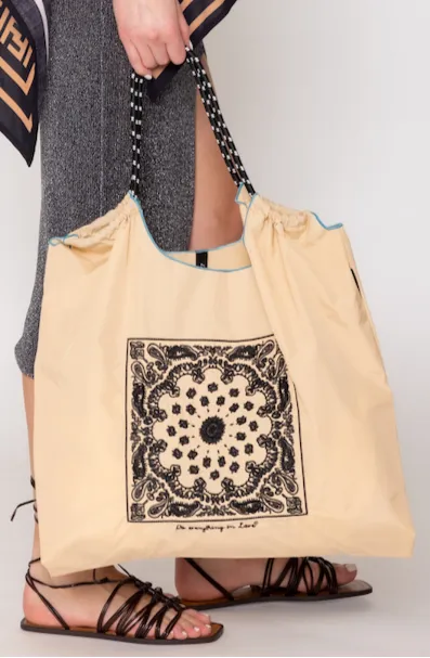 Paisley Pattern Rope Bag sold by Charming Charlie product image thumbnail 4