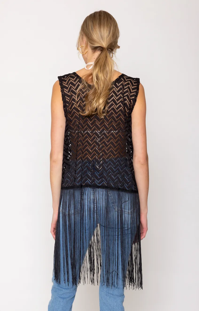 Crochet Poncho with Fringe sold by Charming Charlie product image thumbnail 3