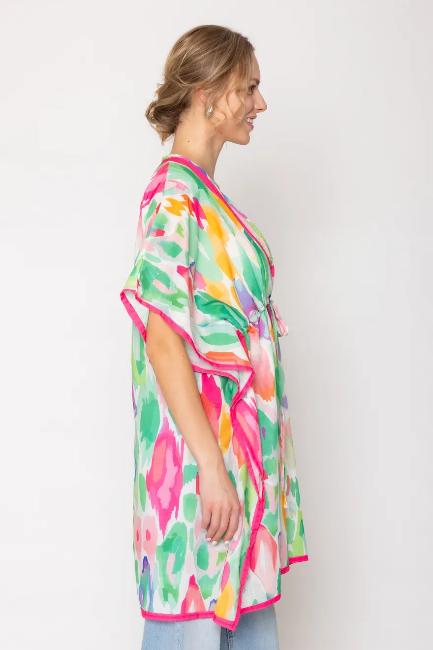 Watercolor Print Poncho sold by Charming Charlie product image thumbnail 2