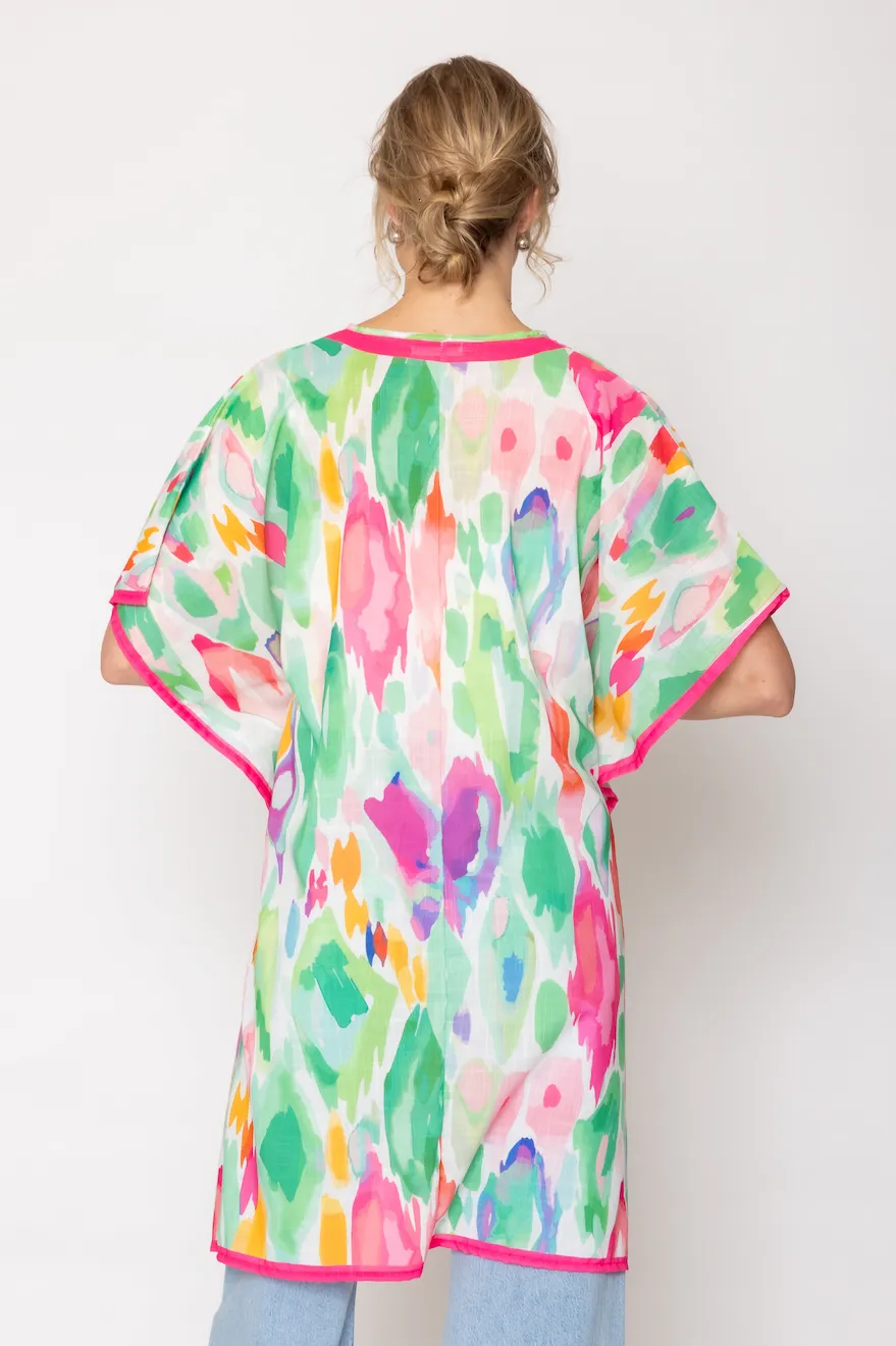 Watercolor Print Poncho sold by Charming Charlie product image thumbnail 3