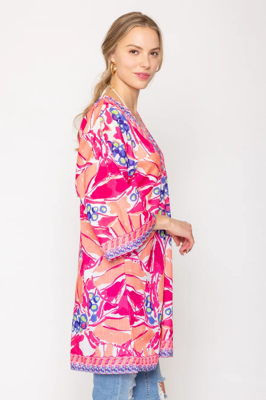 Tropical Print Poncho sold by Charming Charlie product image thumbnail 2