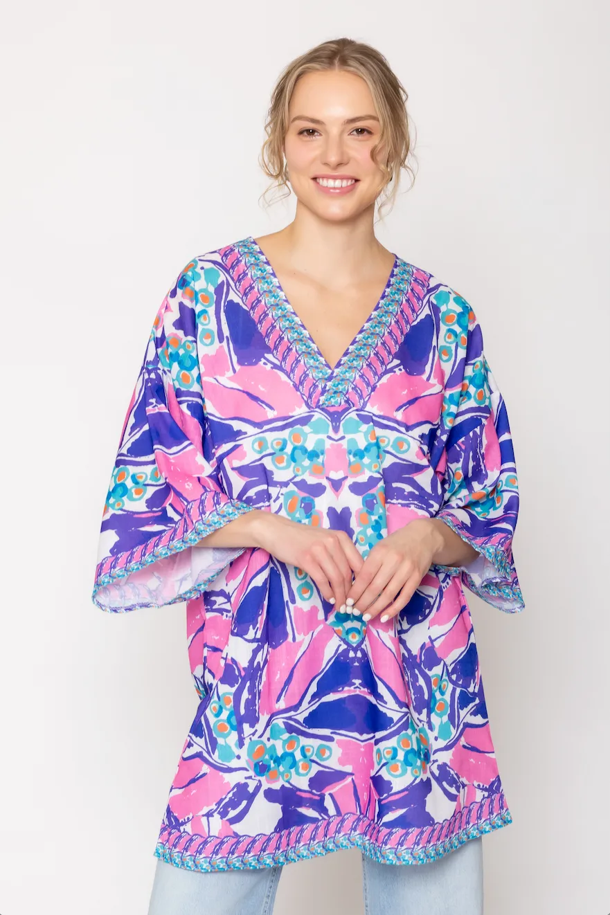 Tropical Print Poncho sold by Charming Charlie product image thumbnail 4