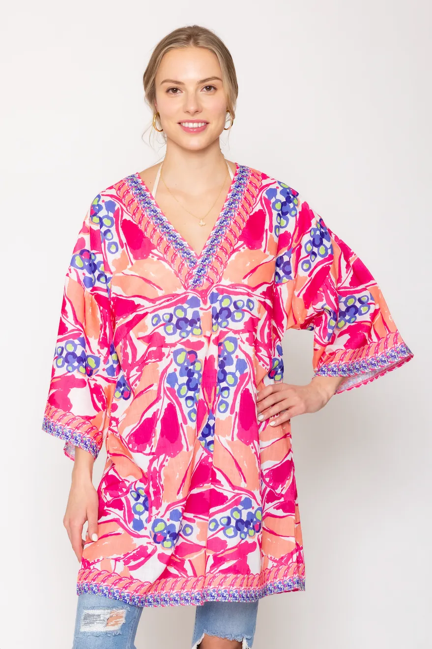 Tropical Print Poncho sold by Charming Charlie