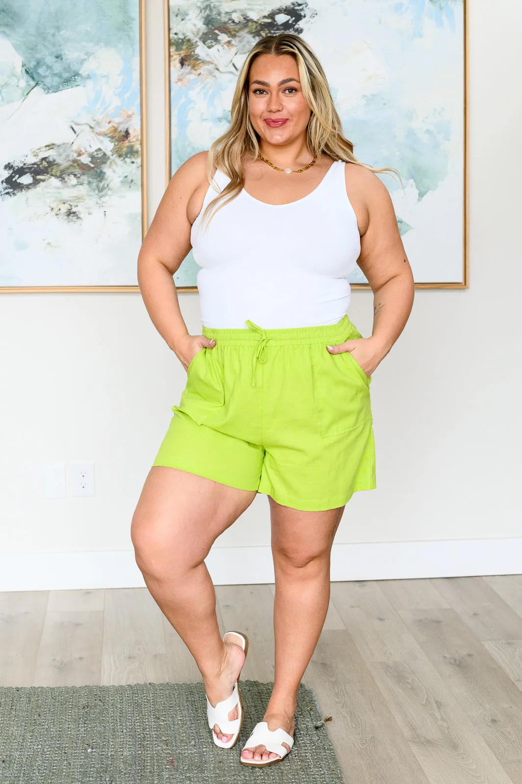 Ray of Sunshine Linen Shorts sold by Charming Charlie product image thumbnail 4