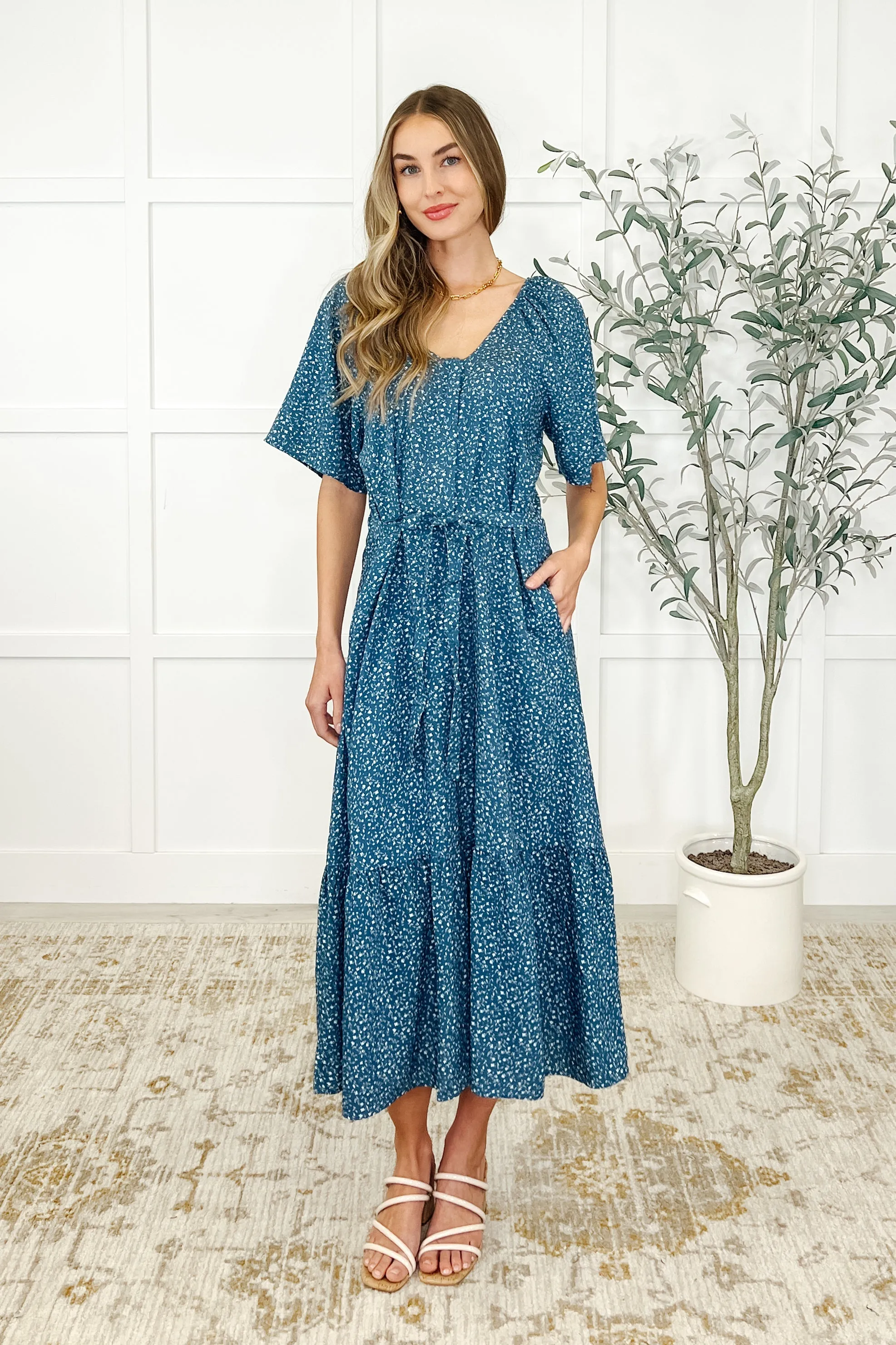 Olive Dress in Blue Vineyard sold by Charming Charlie product image thumbnail 3
