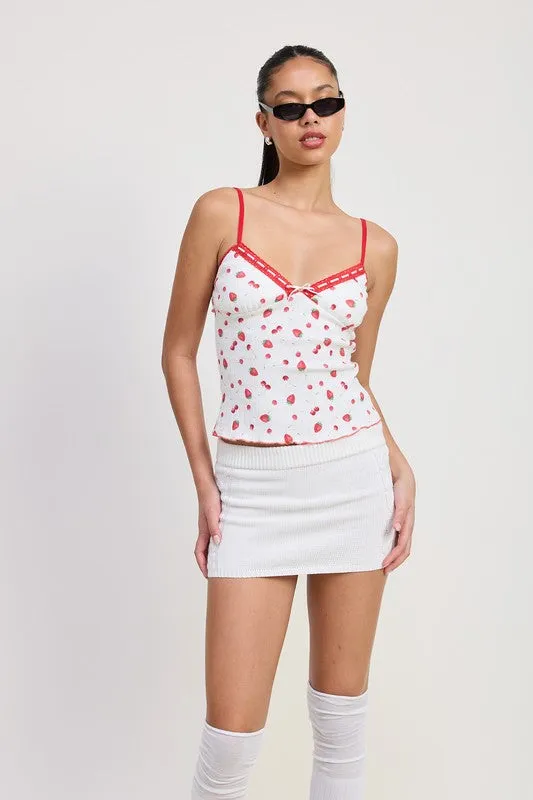 PRINTED JERSEY CAMI TOP sold by Charming Charlie