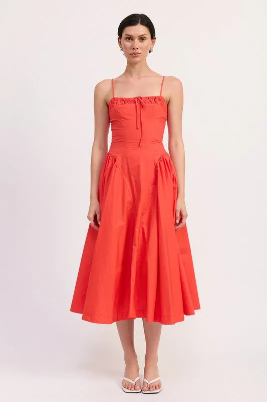 CORSET BUSTIER MIDI A LINE DRESS sold by Charming Charlie