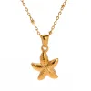 18K Gold Plated Starfish Pendant Necklace sold by Charming Charlie