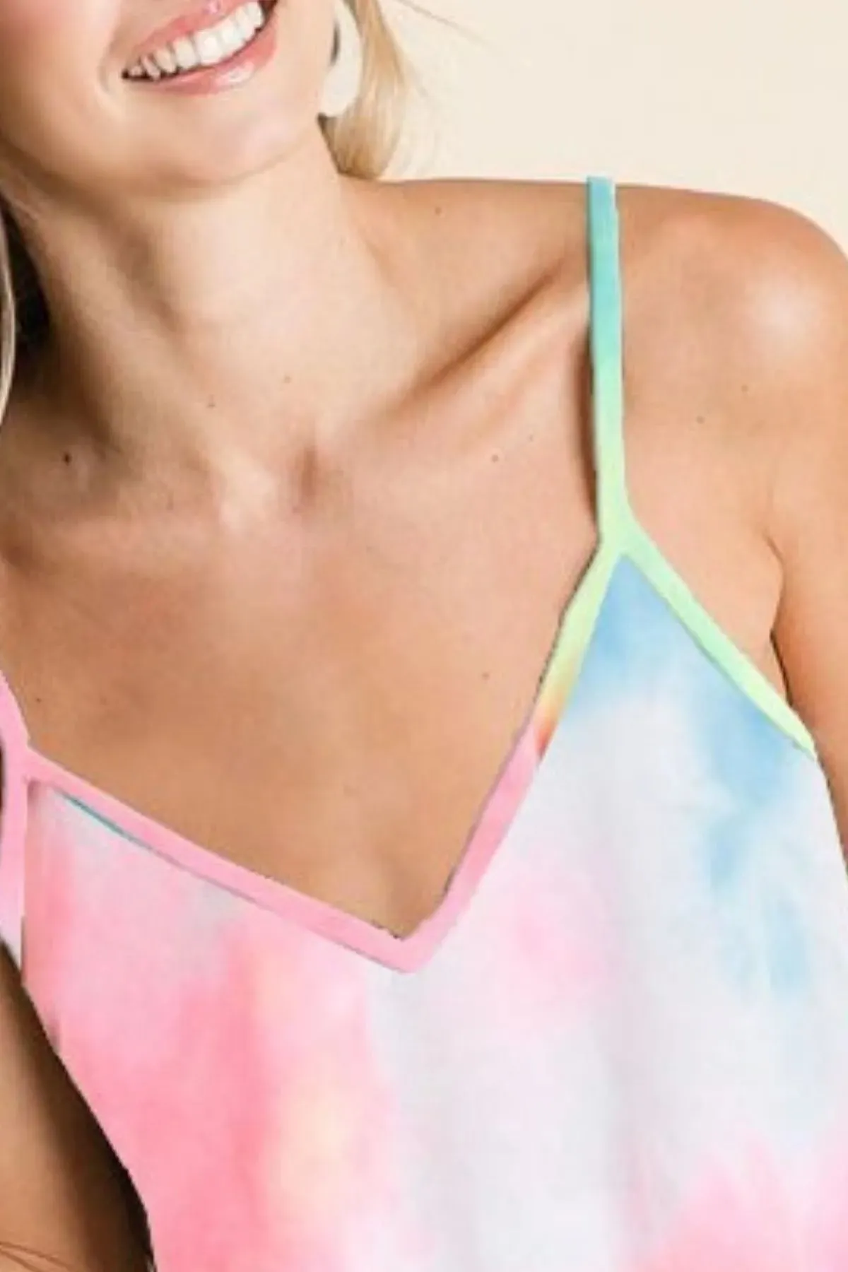 BiBi Tie Dye French Terry Knit Cami sold by Charming Charlie product image thumbnail 2