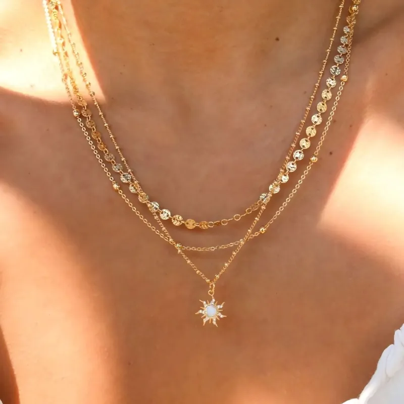 18K Gold-Plated Layered Star Pendant Necklace sold by Charming Charlie