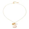 18K Gold-Plated Synthetic Pearl Shell Necklace sold by Charming Charlie