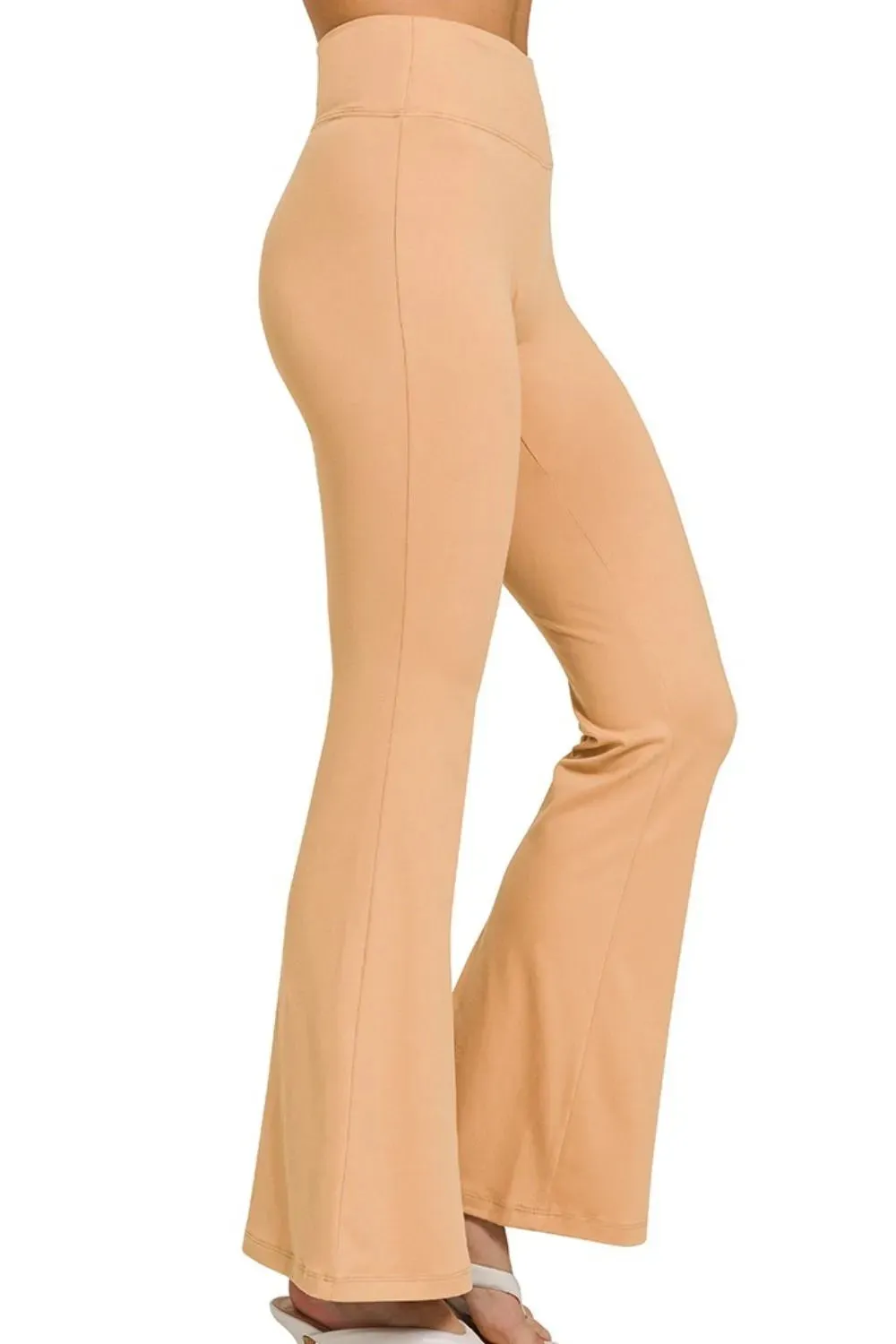 Zenana Buttery Soft Flare Leg High Waist Yoga Pants sold by Charming Charlie product image thumbnail 2