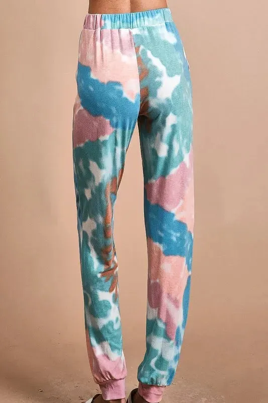 BiBi Tie Dye French Terry Jogger Pants sold by Charming Charlie product image thumbnail 2