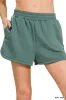 Zenana Scuba Elastic Waistband Dolphin Shorts sold by Charming Charlie
