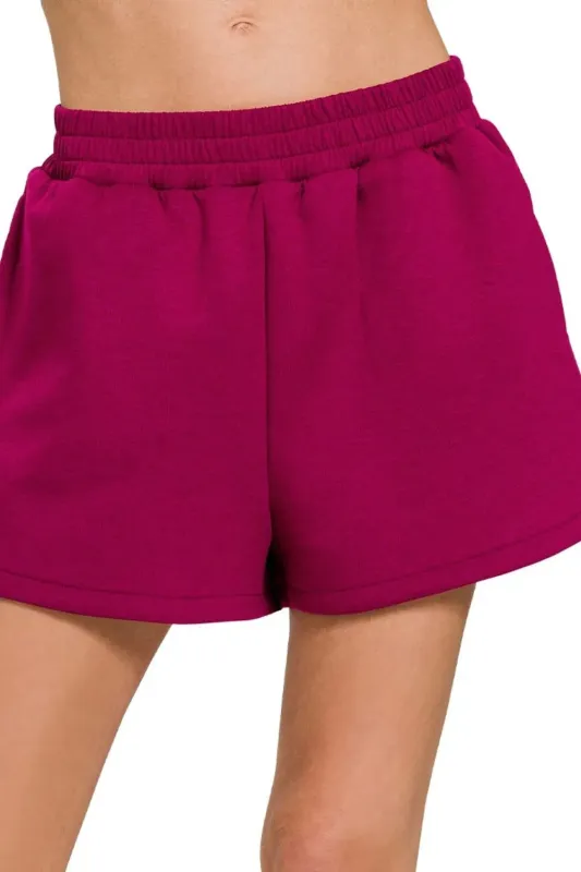Zenana Scuba Elastic Waistband Dolphin Shorts sold by Charming Charlie