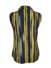 Button Detail Striped Sleeveless Shirt sold by Charming Charlie