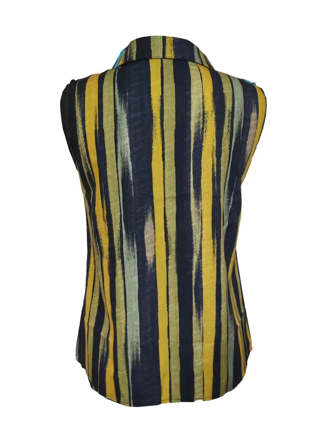 Button Detail Striped Sleeveless Shirt sold by Charming Charlie product image thumbnail 5