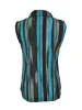 Button Detail Striped Sleeveless Shirt sold by Charming Charlie