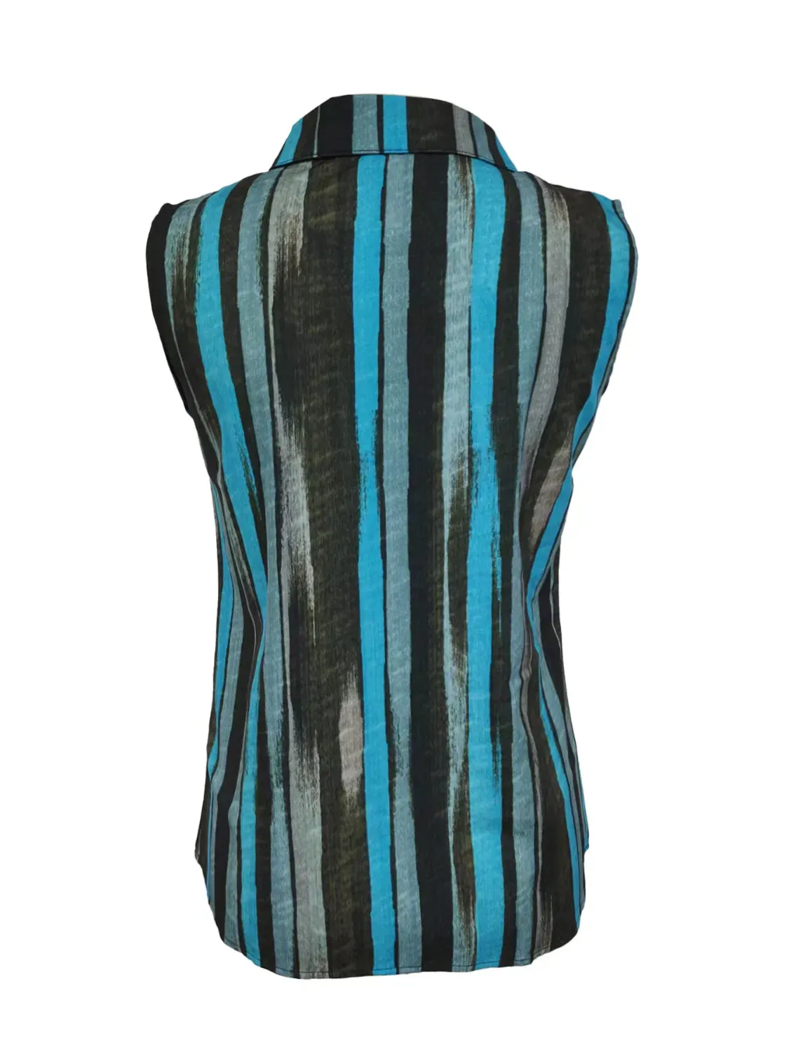 Button Detail Striped Sleeveless Shirt sold by Charming Charlie product image thumbnail 2