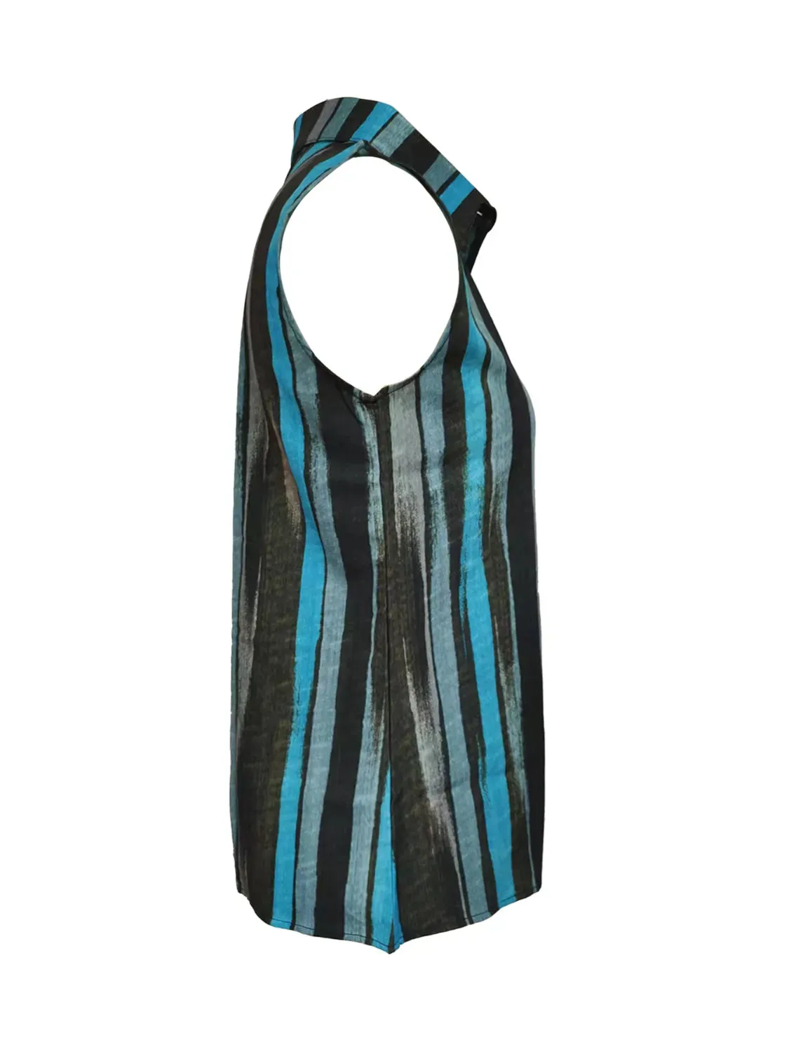 Button Detail Striped Sleeveless Shirt sold by Charming Charlie product image thumbnail 3