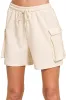 Zenana Scuba Thigh Pocket Shorts sold by Charming Charlie