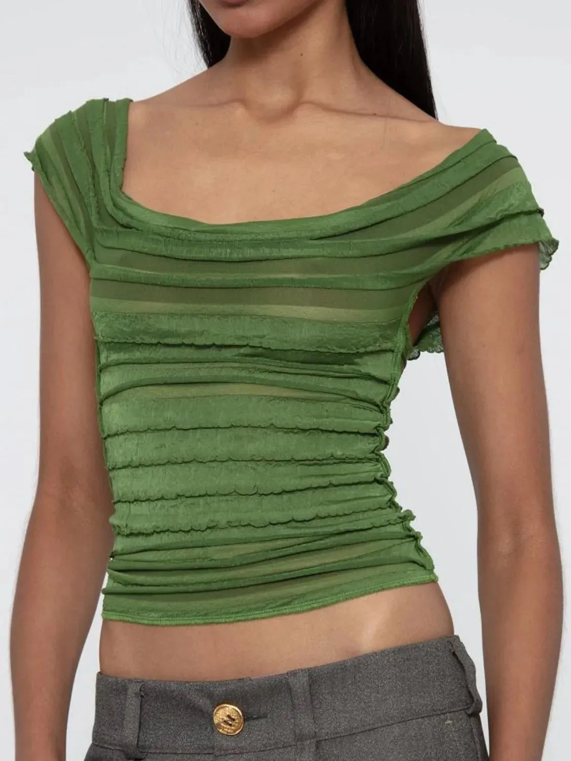 Ruched Solid Tank sold by Charming Charlie product image thumbnail 4