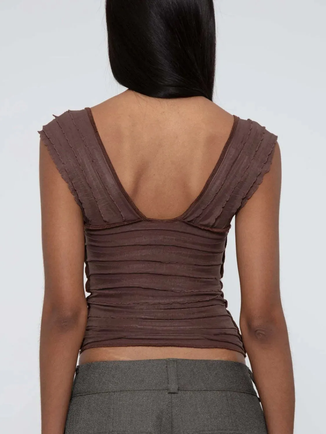 Ruched Solid Tank sold by Charming Charlie product image thumbnail 3