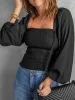 Smocked Square Neck Balloon Sleeve Blouse sold by Charming Charlie