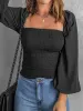 Smocked Square Neck Balloon Sleeve Blouse sold by Charming Charlie