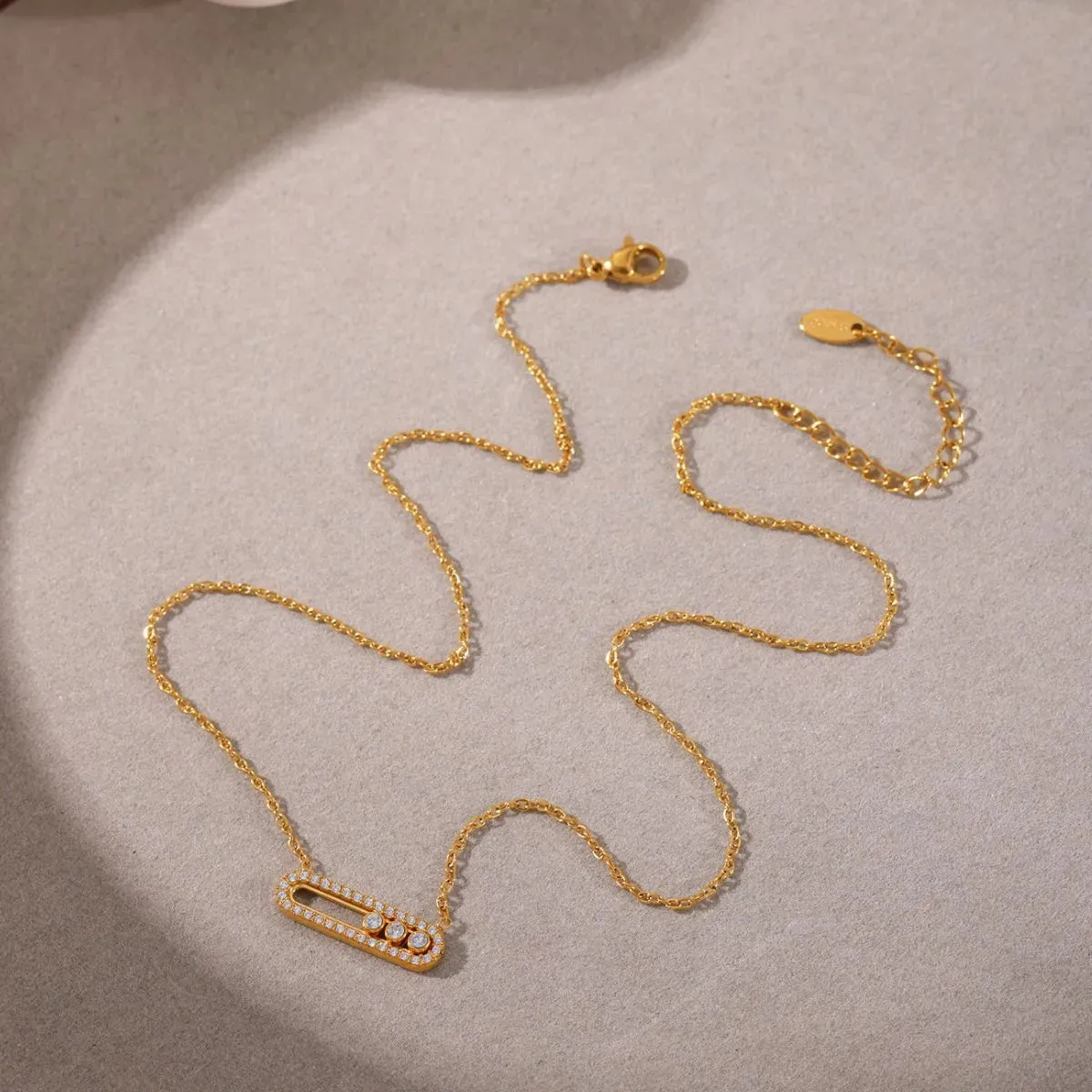 Moving Crystal Bar Necklace and Ring Jewelry Set sold by Charming Charlie product image thumbnail 4