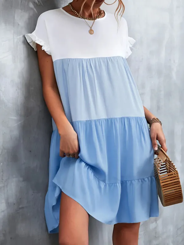 Color Block Round Neck Short Sleeve Dress sold by Charming Charlie
