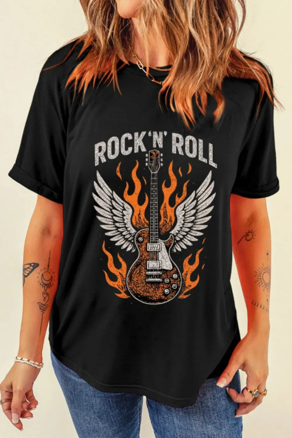 Graphic Round Neck Short Sleeve T-Shirt sold by Charming Charlie product image thumbnail 5