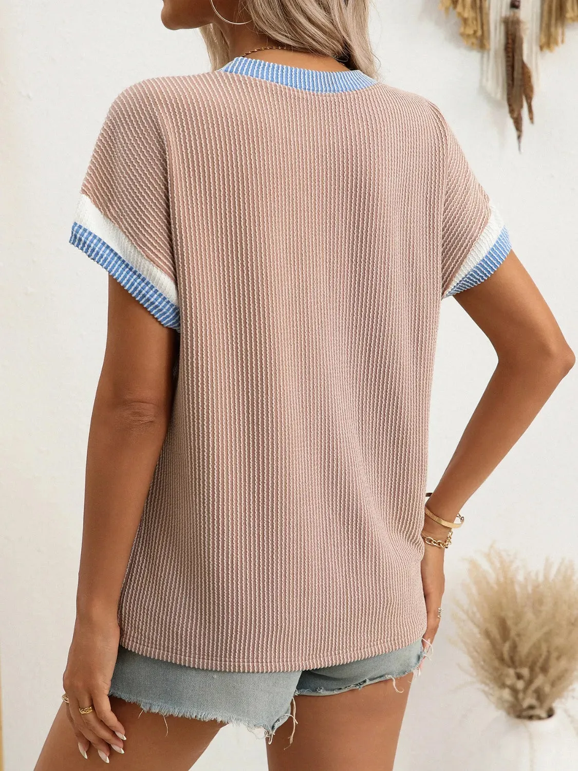 Round Neck Short Sleeve T-Shirt sold by Charming Charlie product image thumbnail 3