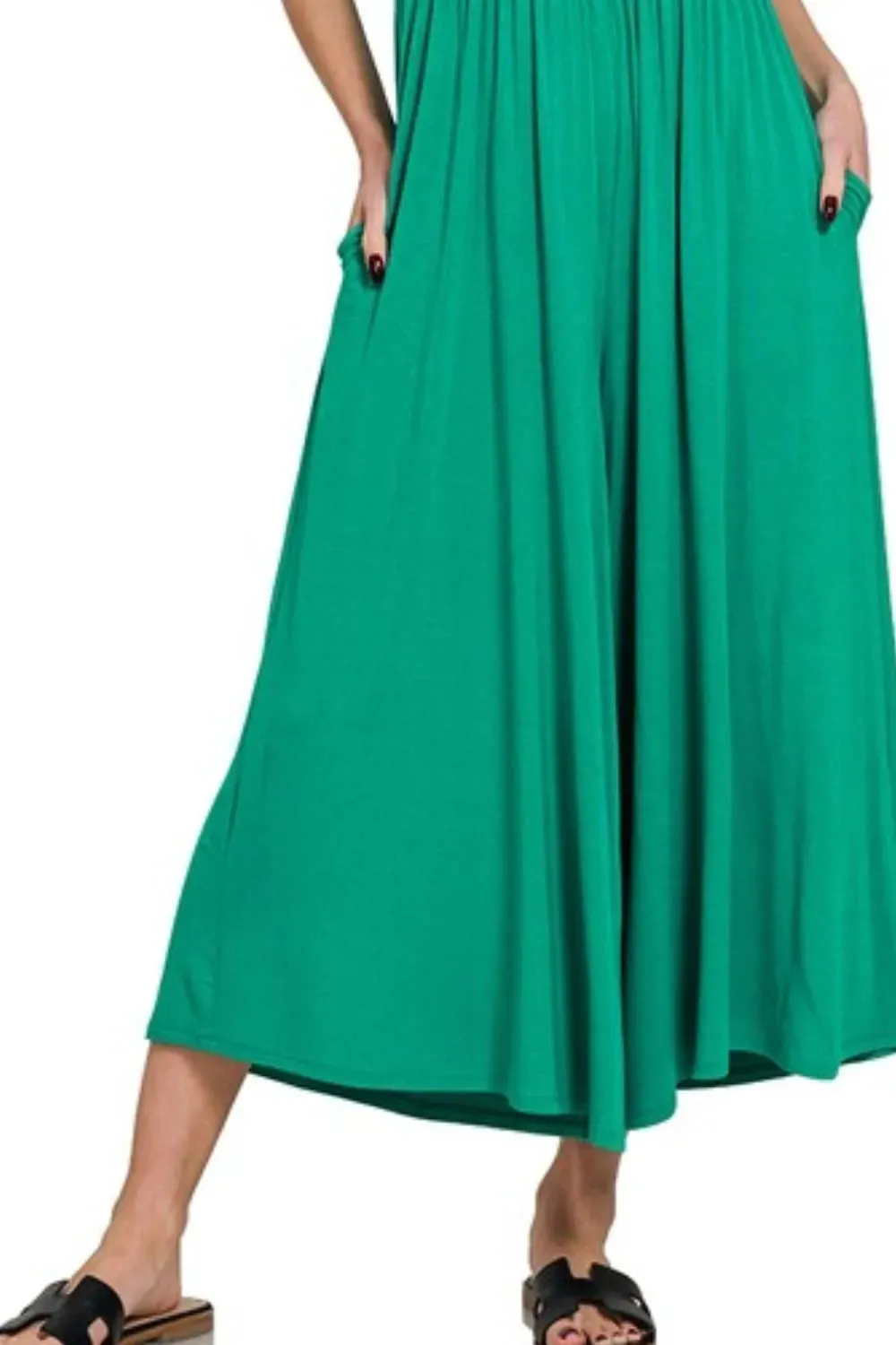 Zenana Double Layered Short Sleeve Jumpsuits sold by Charming Charlie product image thumbnail 3