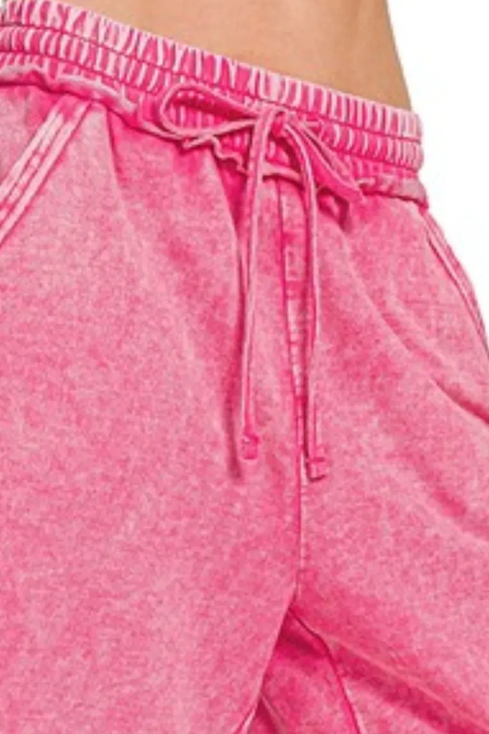 Zenana Washed French Terry Palazzo With Pockets sold by Charming Charlie product image thumbnail 3