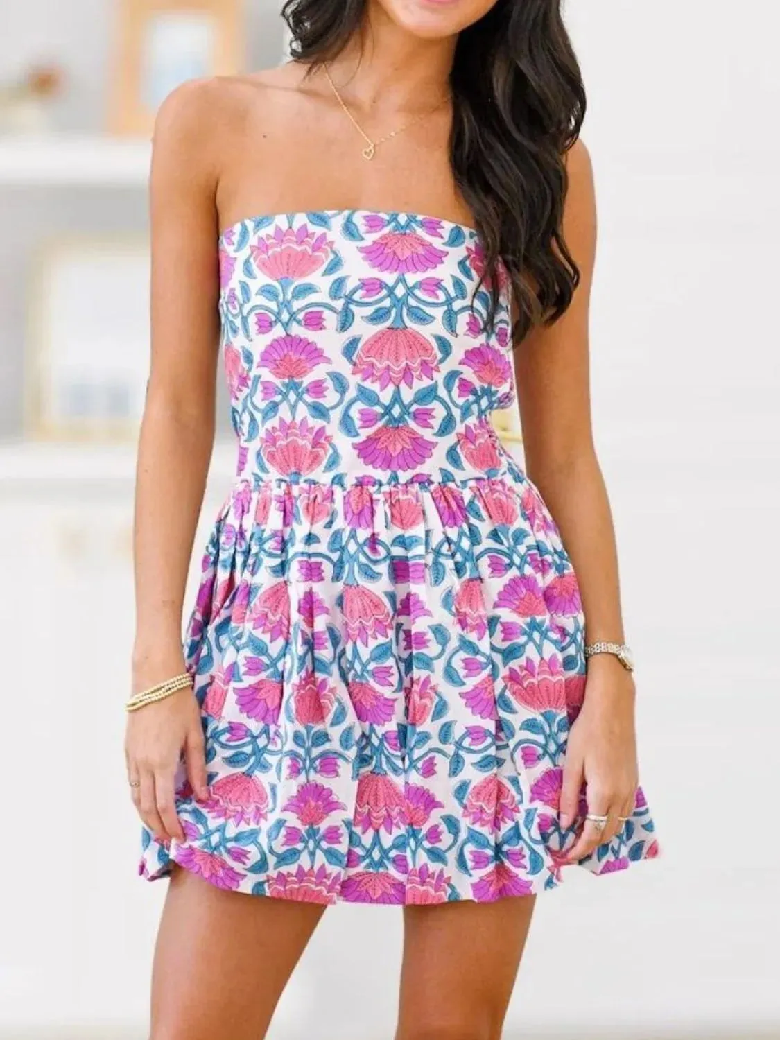 Printed Tube Mini Dress sold by Charming Charlie product image thumbnail 2