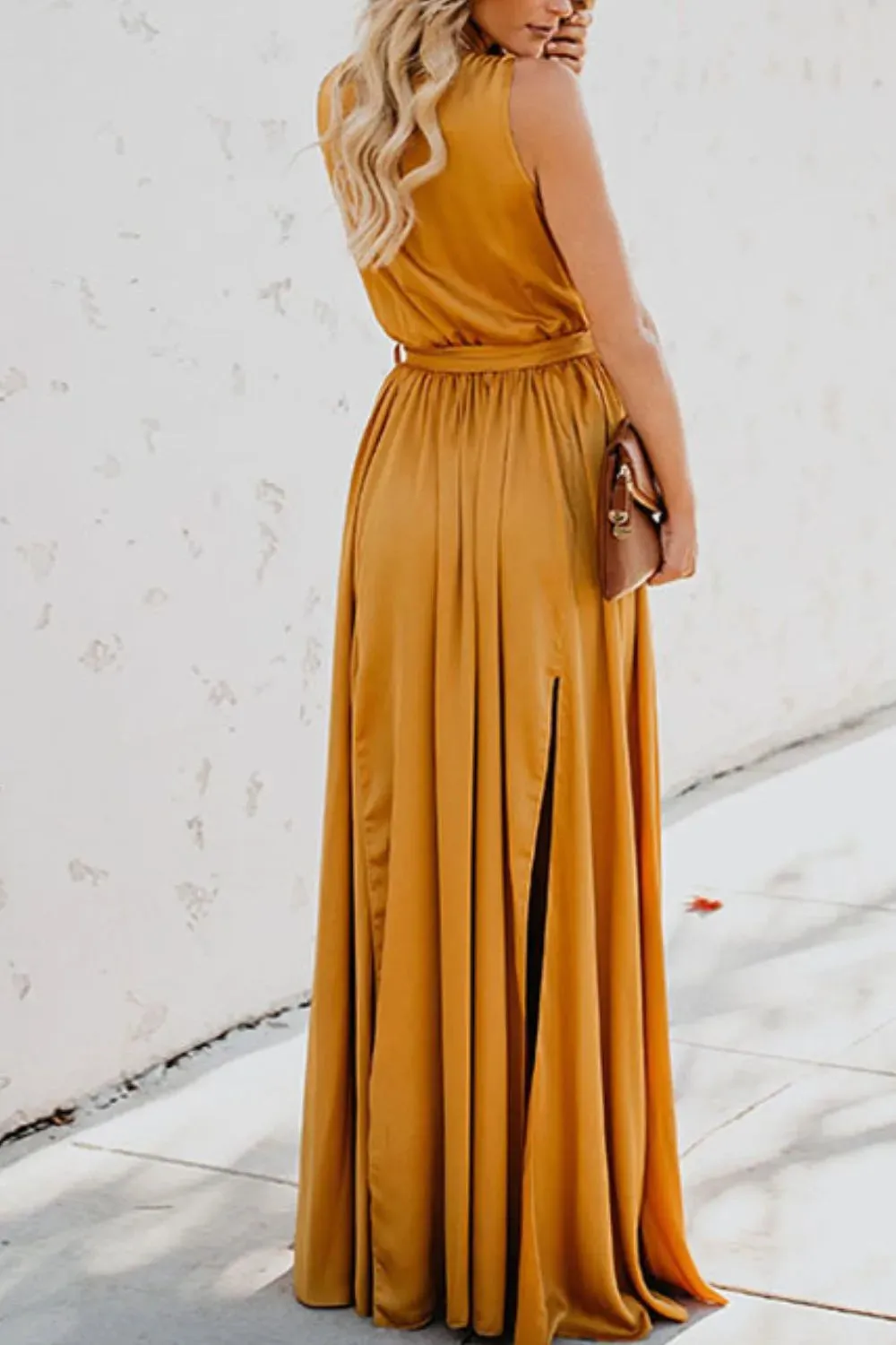 Surplice Tie Waist Maxi Dress sold by Charming Charlie product image thumbnail 5