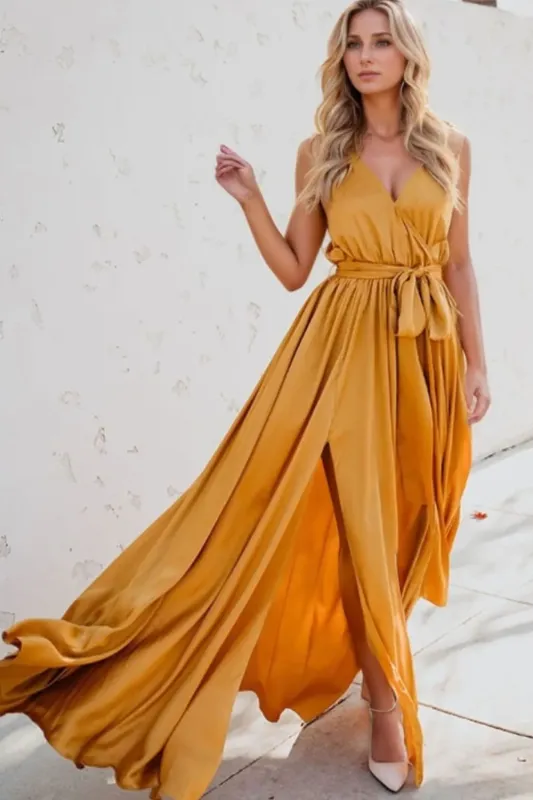 Surplice Tie Waist Maxi Dress sold by Charming Charlie