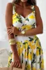Lemon Print Sweetheart Neck Maxi Dress sold by Charming Charlie