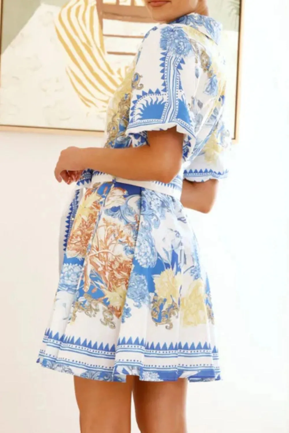 Printed Collared Neck Half Sleeve Dress sold by Charming Charlie product image thumbnail 2