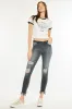 Kancan High Rise Distressed Ankle Skinny Jeans sold by Charming Charlie