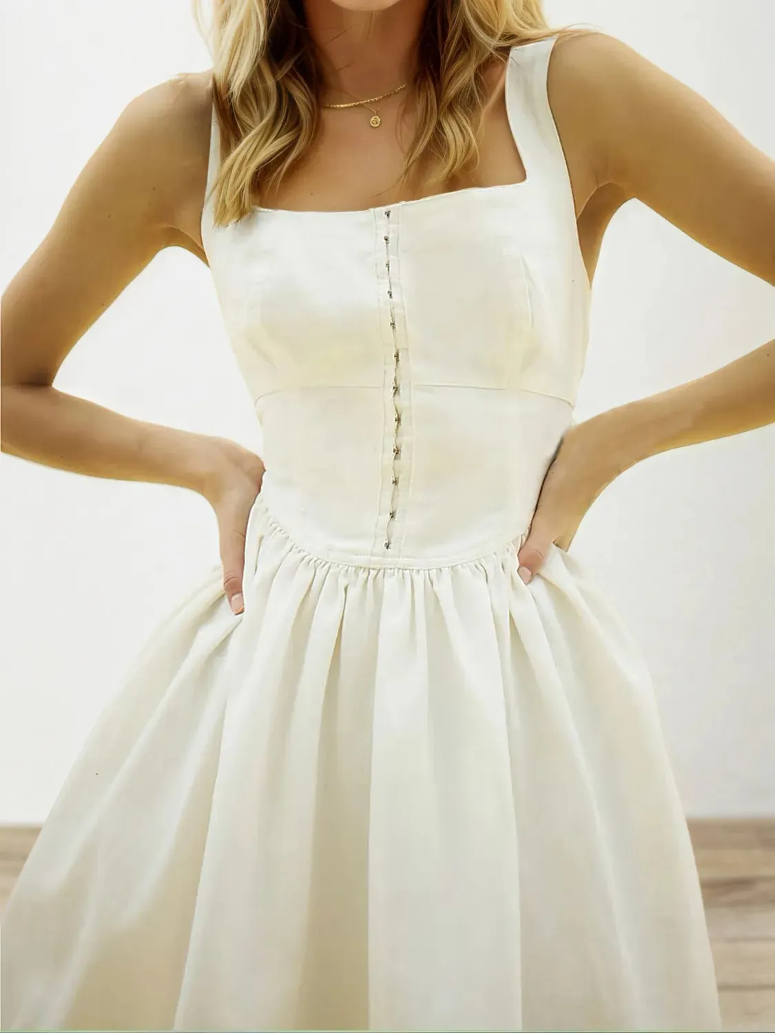 Square Neck Wide Strap Mini Dress sold by Charming Charlie product image thumbnail 2