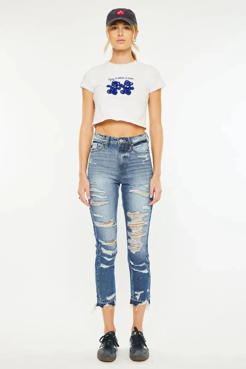 Kancan Distressed High Rise Skinny Jeans sold by Charming Charlie product image thumbnail 3