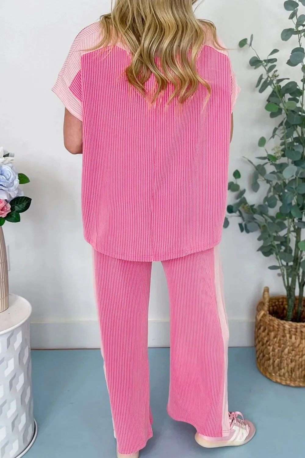 2-tone Colorblock Patchwork Corded 2pcs Outfit sold by Charming Charlie product image thumbnail 2