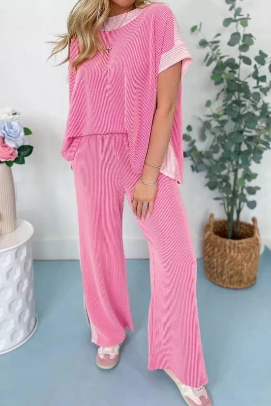 2-tone Colorblock Patchwork Corded 2pcs Outfit sold by Charming Charlie